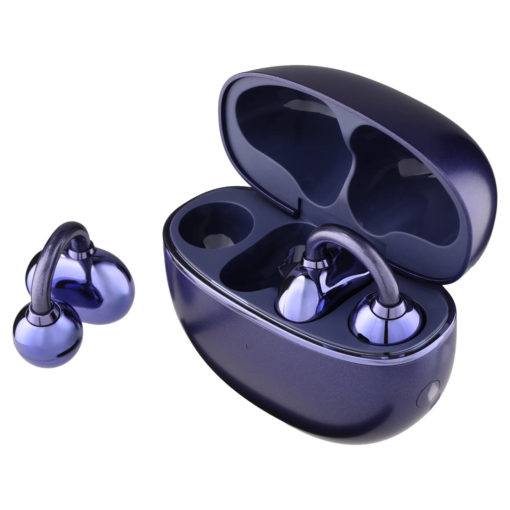 onn Nebulode Pro Open-Clip Wireless Earbuds, Blue