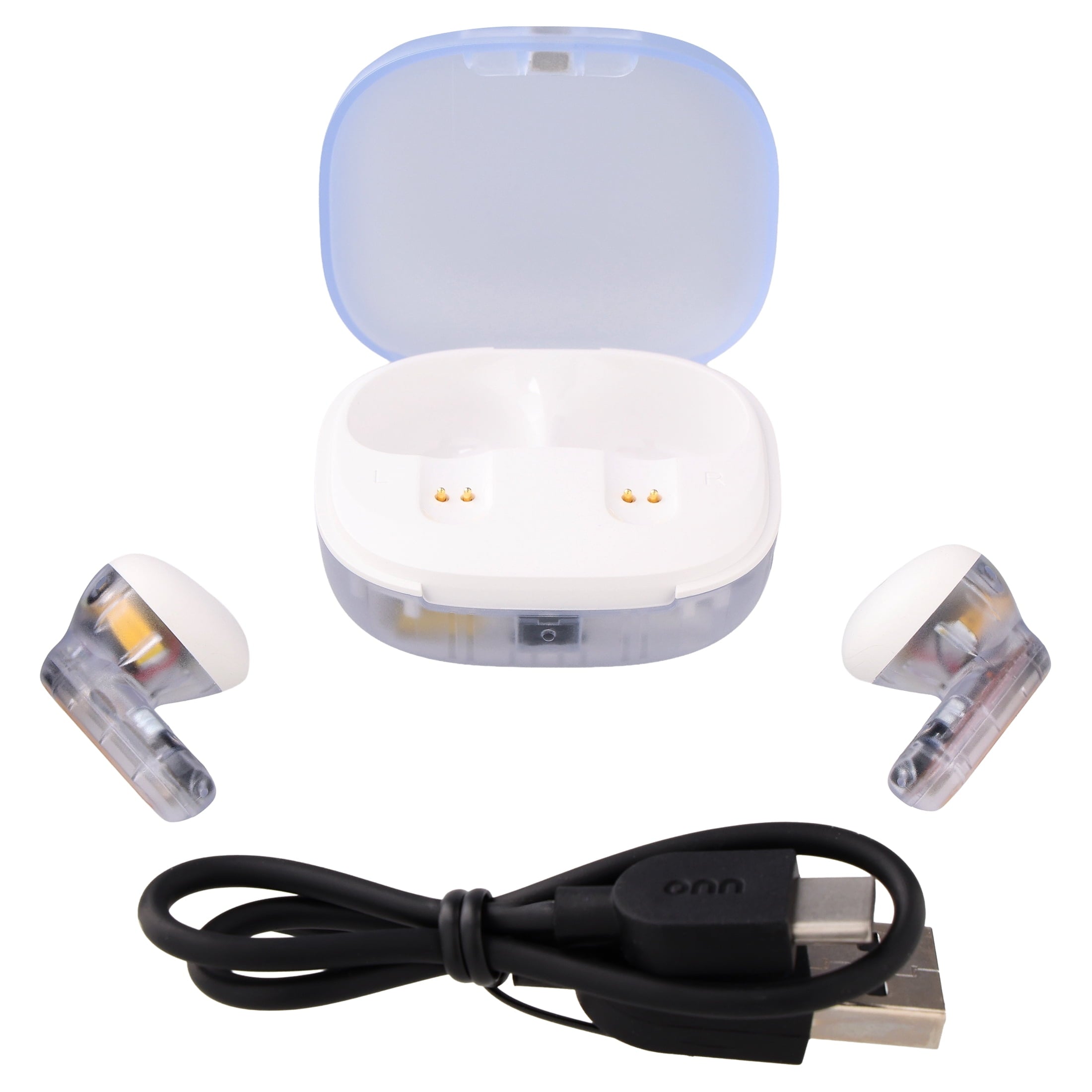 onn Mini Sticks Black Wireless Bluetooth Earbuds with Environmental Noise Canceling