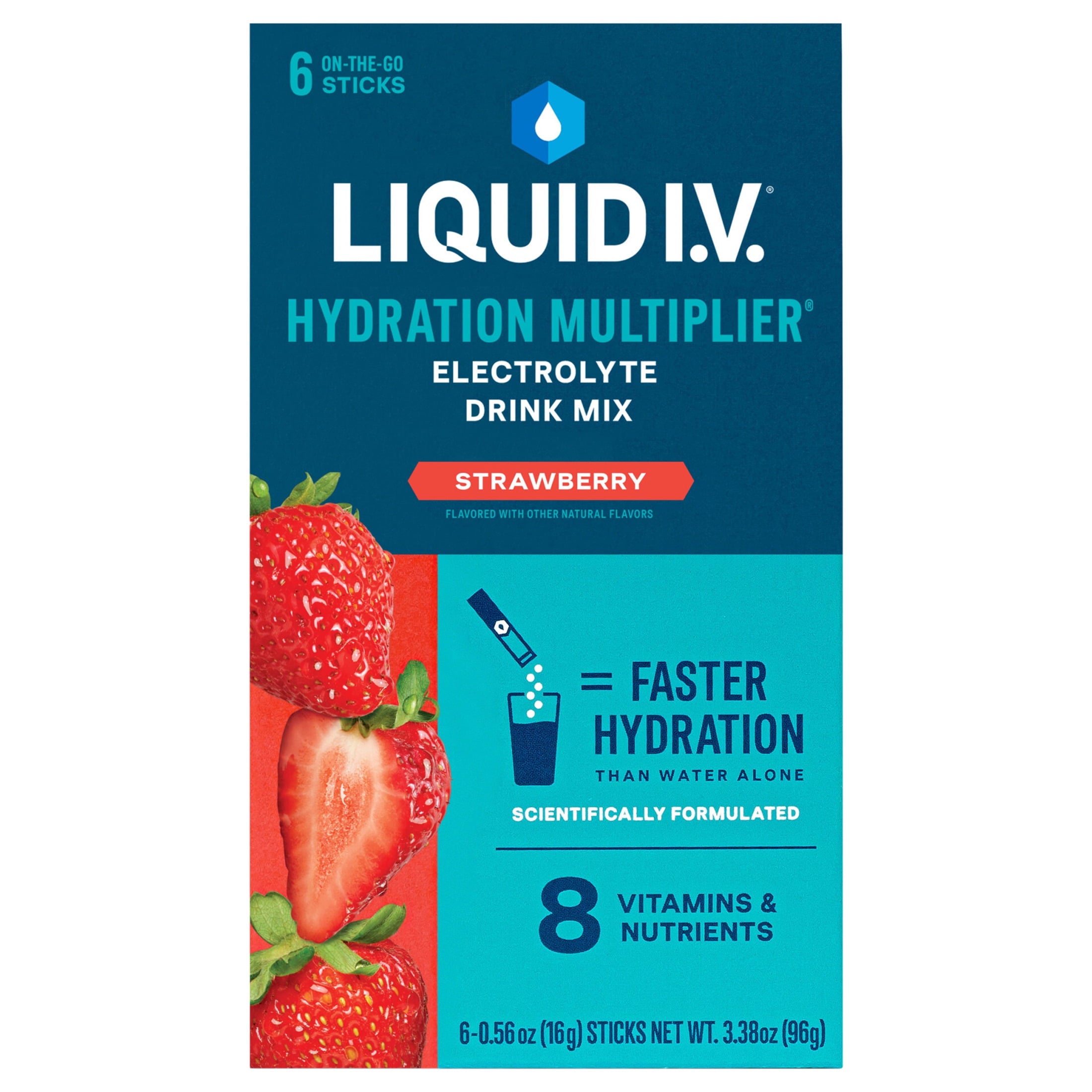 Liquid I.V.® Arctic Raspberry Hydration Multiplier® Powdered Electrolyte Drink Mix, 6 Count Packets
