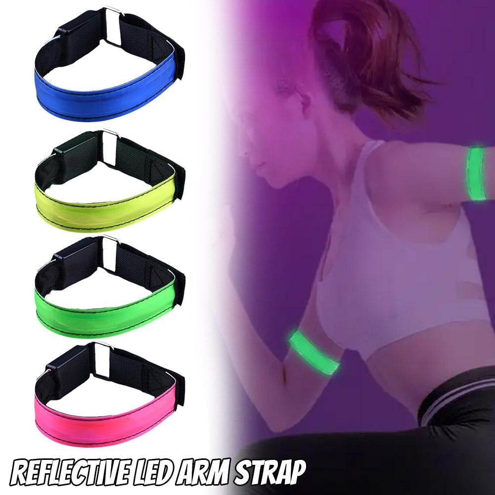 USB Charging LED Luminous Night Rning Armbands Bracelets Sports F5T7 A0Z2