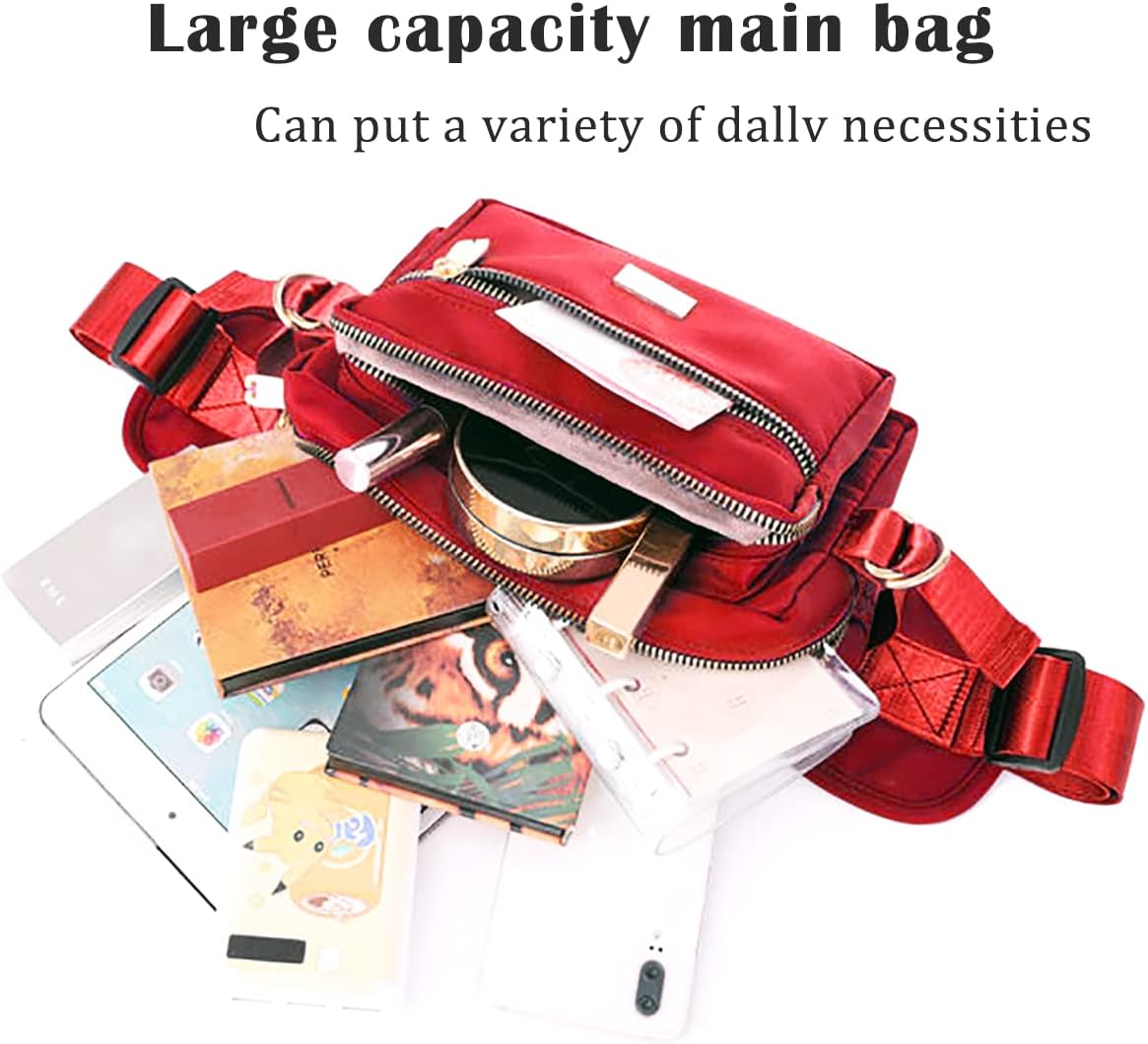 Extra Large Fashion Fanny Pack for Men Women, Waist Bag for Waterproof Hiking Running Biking Gym Outdoor Sports Travel Belt Bag