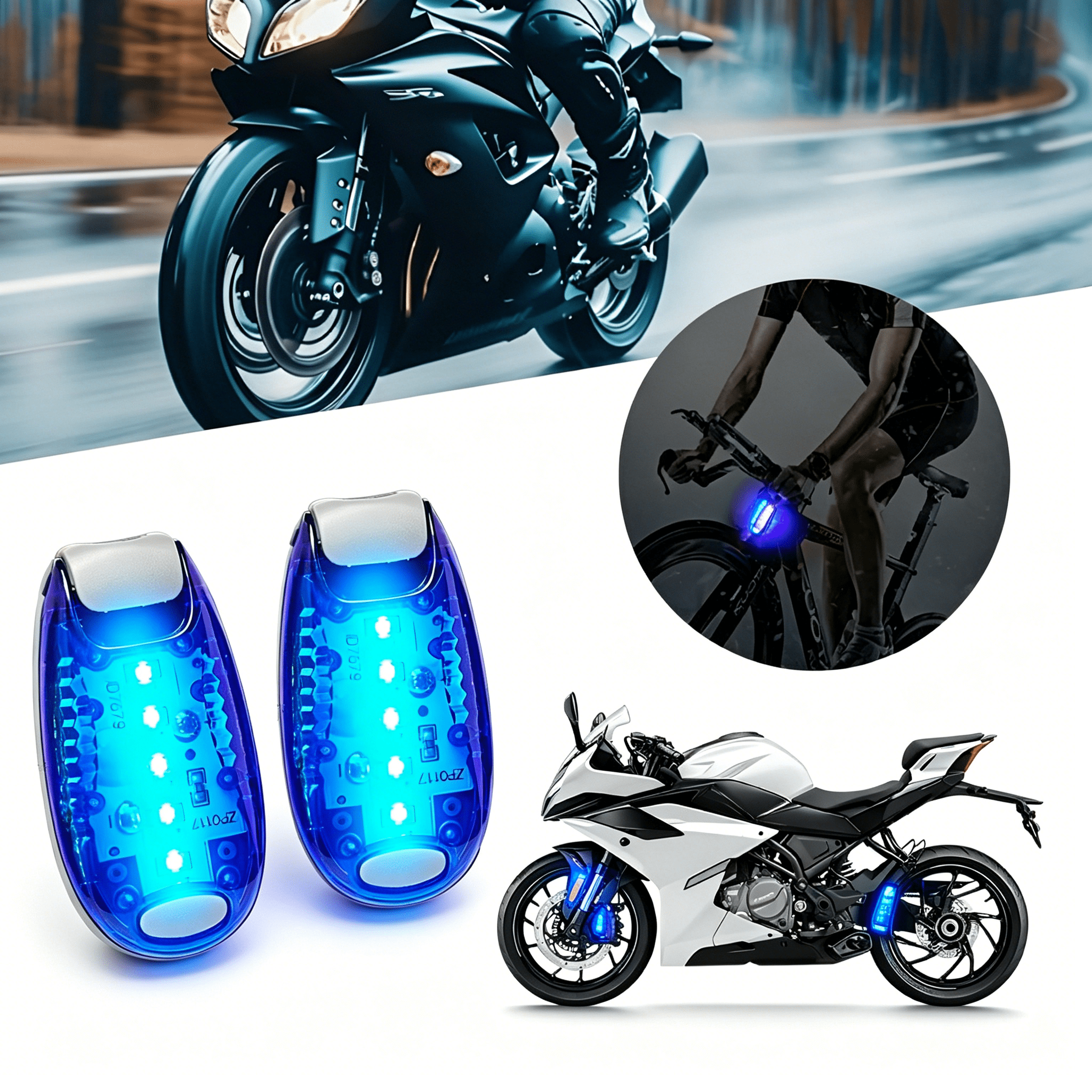 HIBIBUD 2026 New Abs Material Clip-On Led Light for Night Running and Cycling,Portable & Rechargeable Cycling Accessories for Running, Cycling, Walking, Hiking, Outdoor Sports