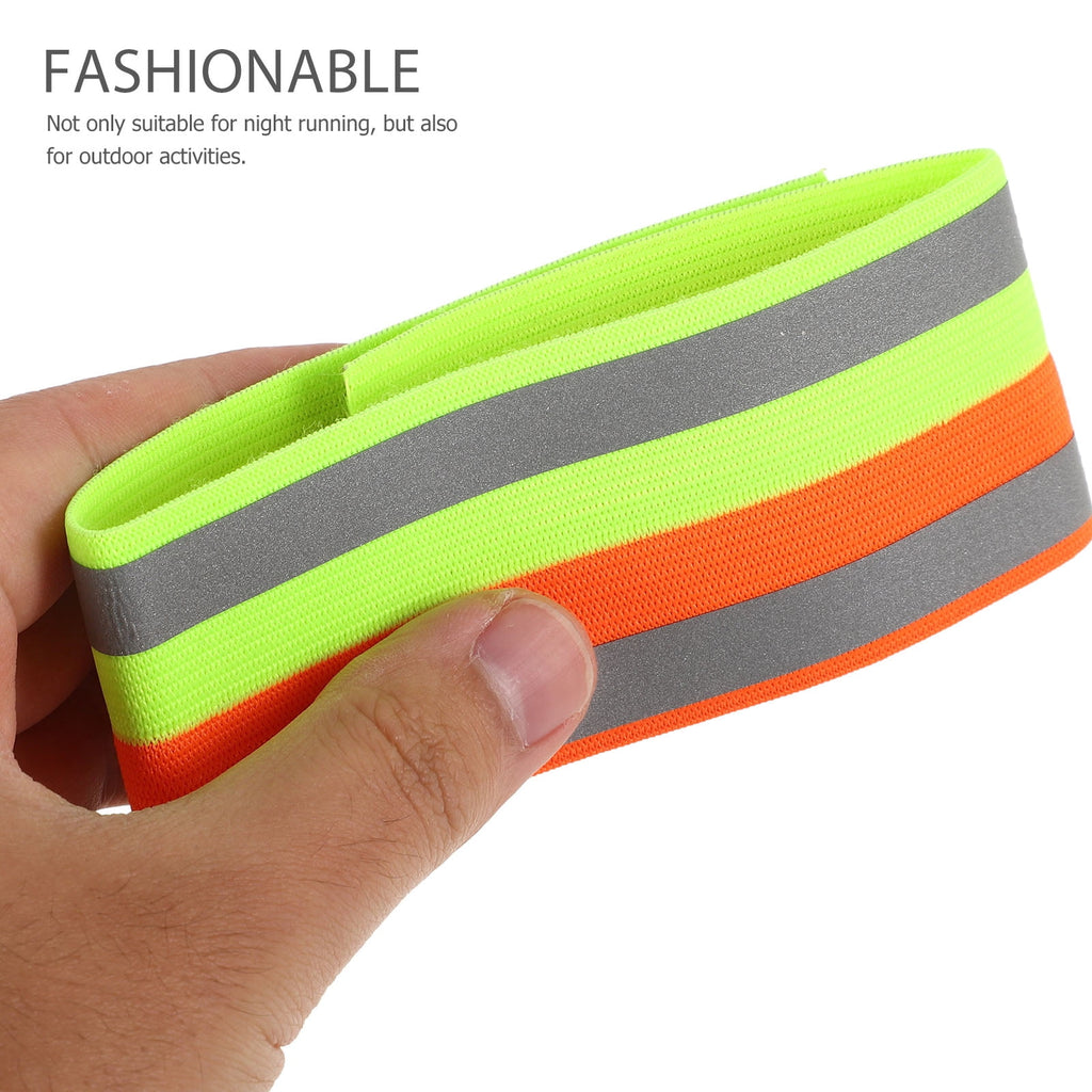 LOLIPPYY Reflective Safety Armbands for Night Running 2Pcs Adjustable