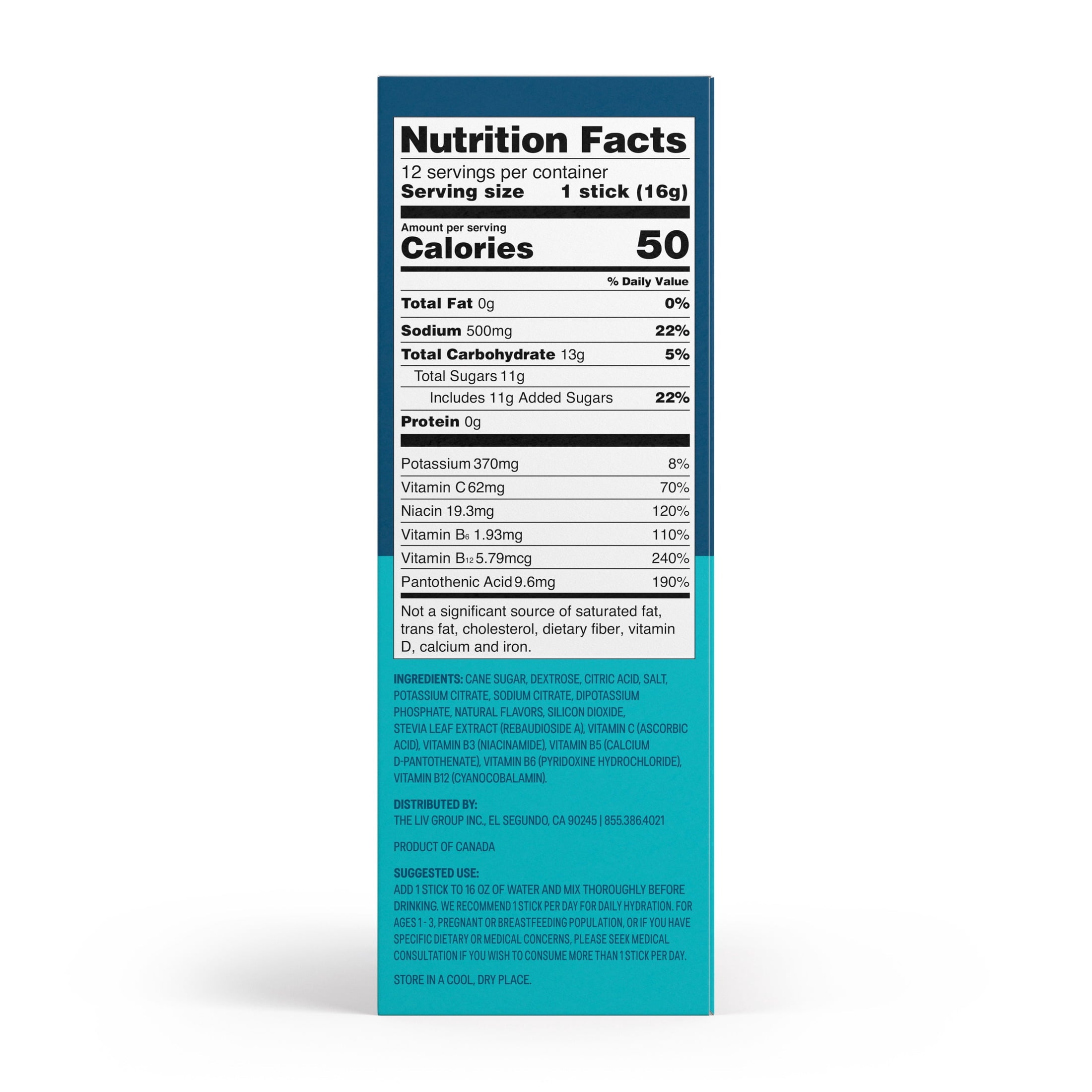 Liquid I.V.® Lemon Lime Hydration Multiplier® Powdered Electrolyte Drink Mix, 6 Count Packets
