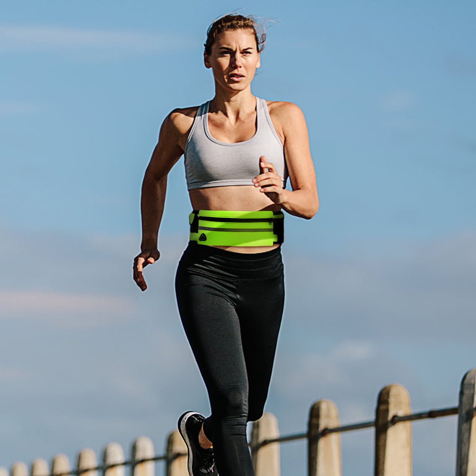 3 PCS Running Belt Pack, Waist Zip Pouch Bag with Adjustable Belt, Women and Men Phone Pack for Running Jogging Hiking Cycling Fitness Workout Gym Sports