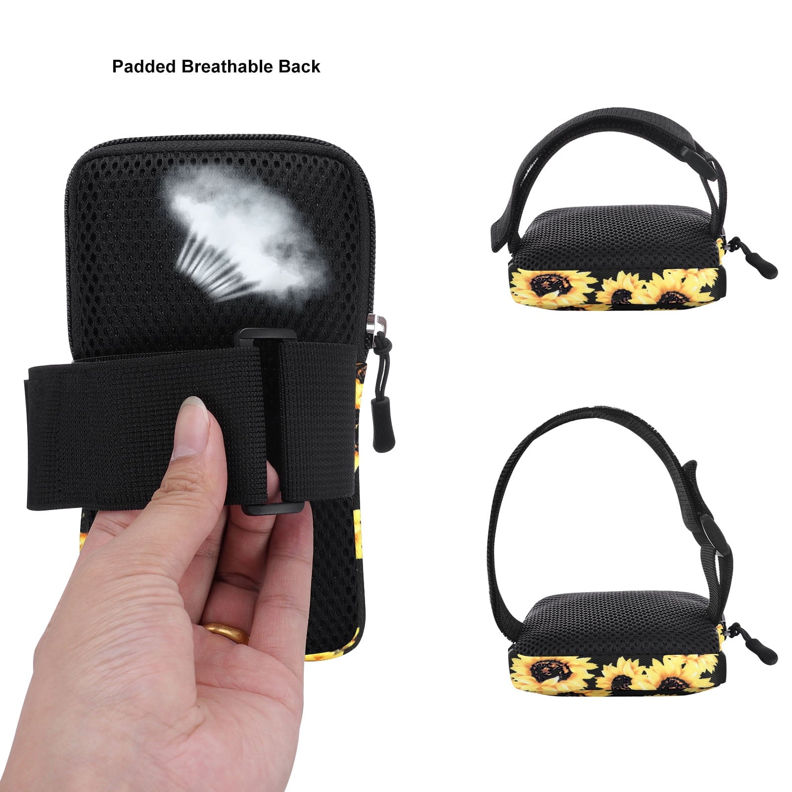 HAWEE Cell Phone Arm Bands Bag for Women Sports Running Pouch Hold Smartphone 6.28 Inches Full-screen, Colorful Flower