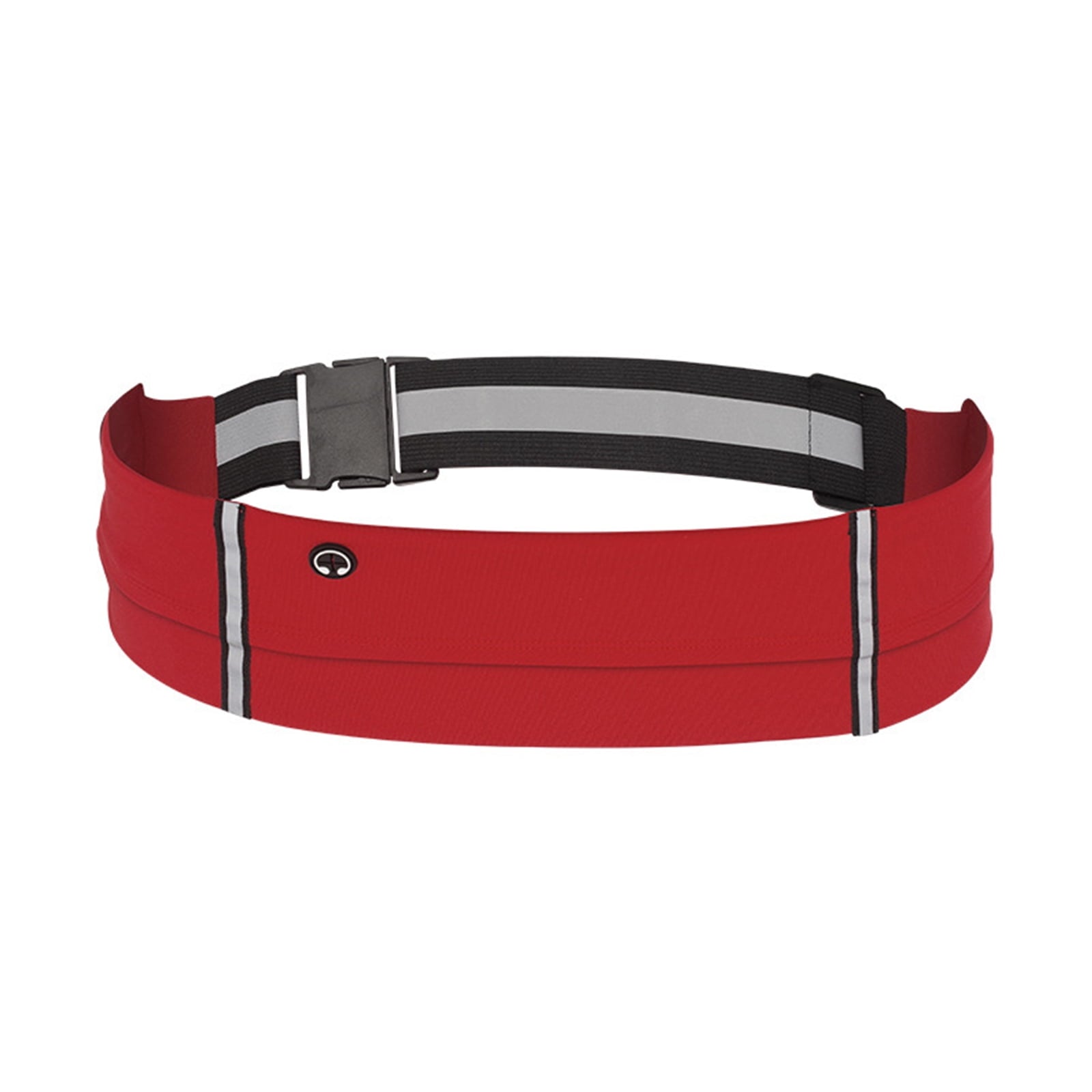 Reflective Running Belt Elastic Waist Pack Phone Holder Running Waist Bag With Headphone Hole for Walking Cycling Hiking