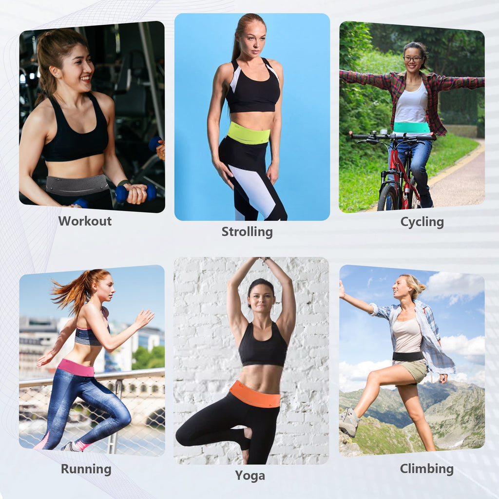 LUXMO Slim Running Belt for Men & Women, Adjustable Waist Pack for Phone