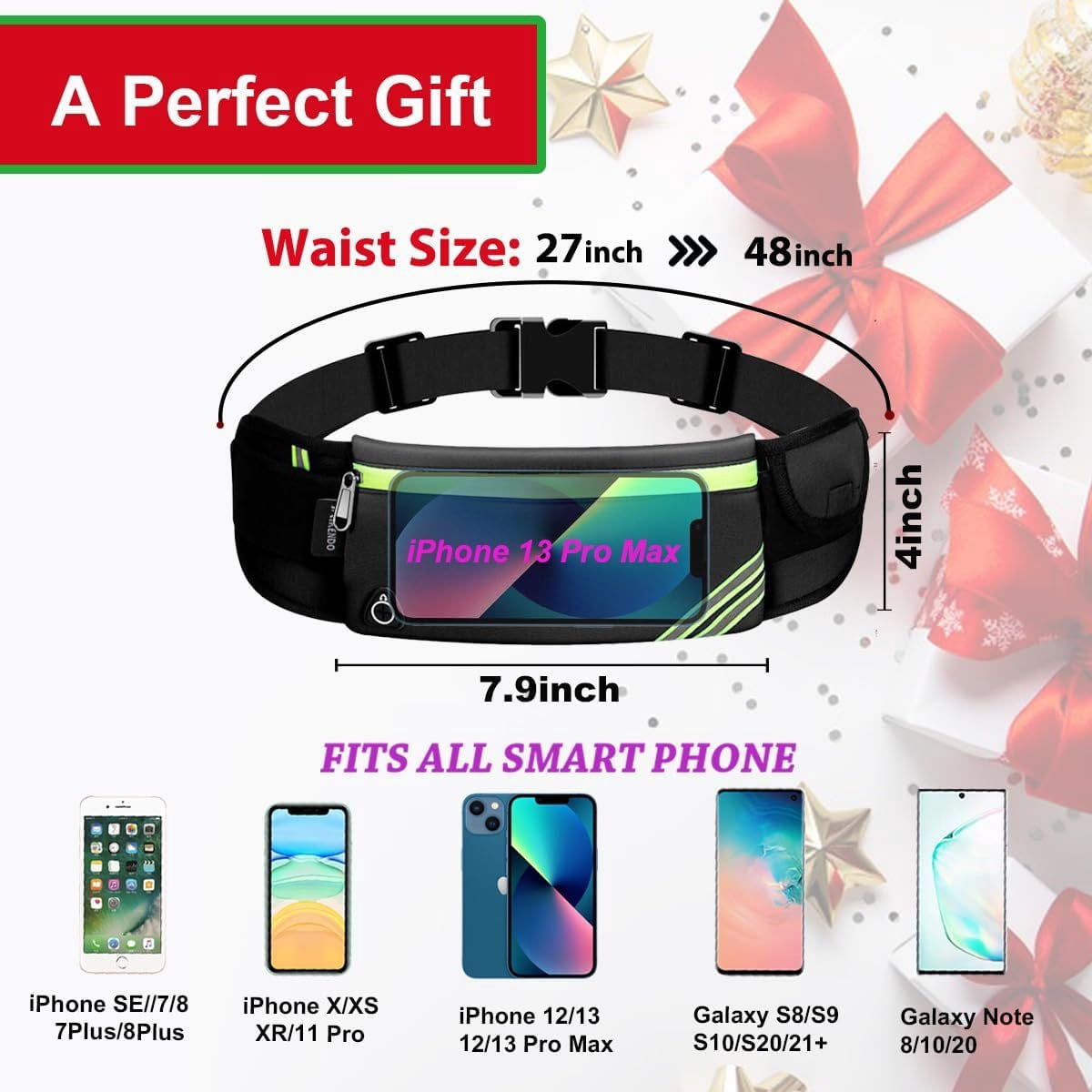 Women Fanny Pack Running Belt,Belt Bag,Water Resistant Wasit Pack Bag for Hiking Fitness,Phone Carrier,Running Gear.