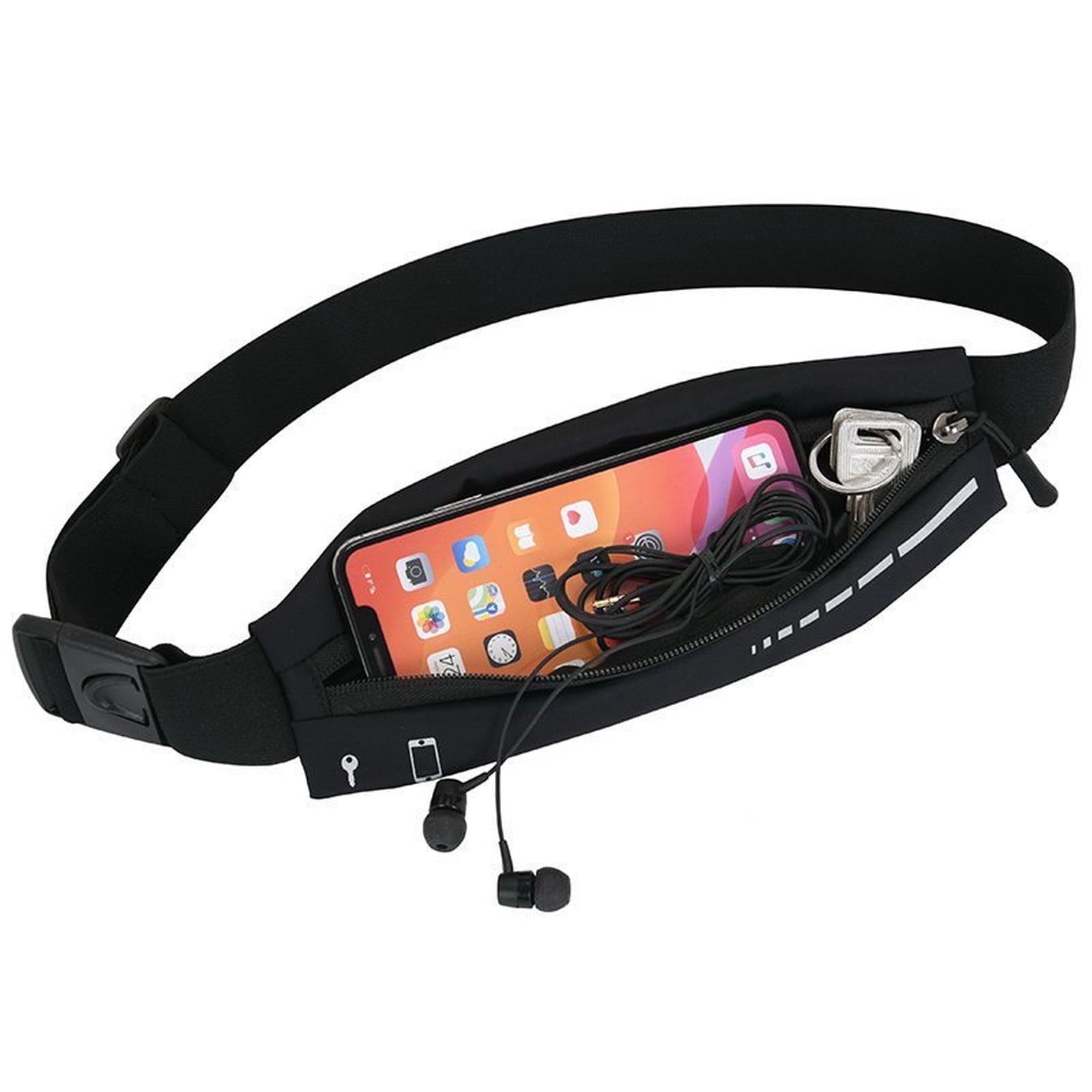 Entchin Slim Running Belt for Women Men, Runners Fanny Pack Phone Holder, Running Waist Bag for Workout