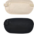 Nylon RFID Blocking Money Belt, Hidden Anti-theft Waist Fanny Pack with Adjustable Buckle, Under Clothes Travel Running Hiking Pouch for Men Women (Khaki)