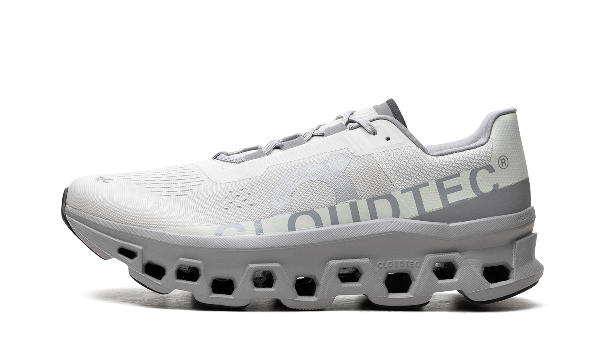 On MENS Cloudmonster "Ice | Alloy" 61.97788 from Stadium Goods