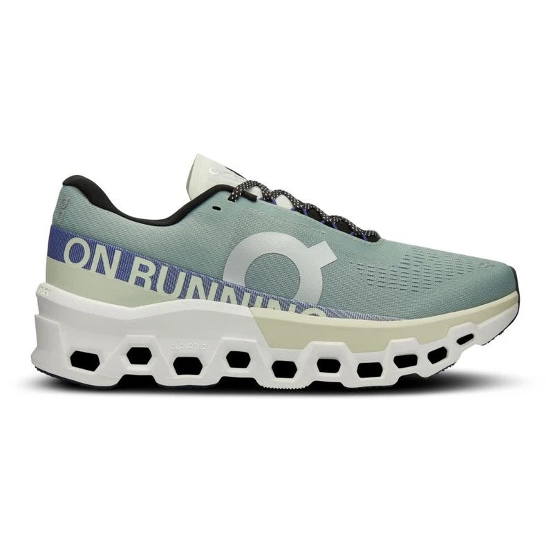 On Running Mens Cloudmonster 2 Running Shoes Trainers Green