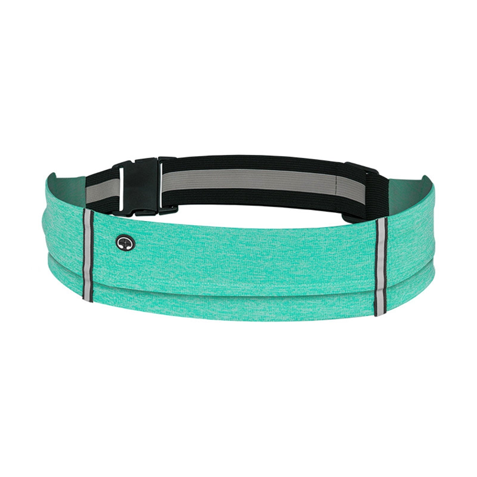 Reflective Running Belt Elastic Waist Pack Phone Holder Running Waist Bag With Headphone Hole for Walking Cycling Hiking