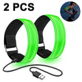 Running Light for Runners (2 Pack) Rechargeable LED Armband Reflective Running Gear, LED Light Up Band for Joggers Bikers Walkers
