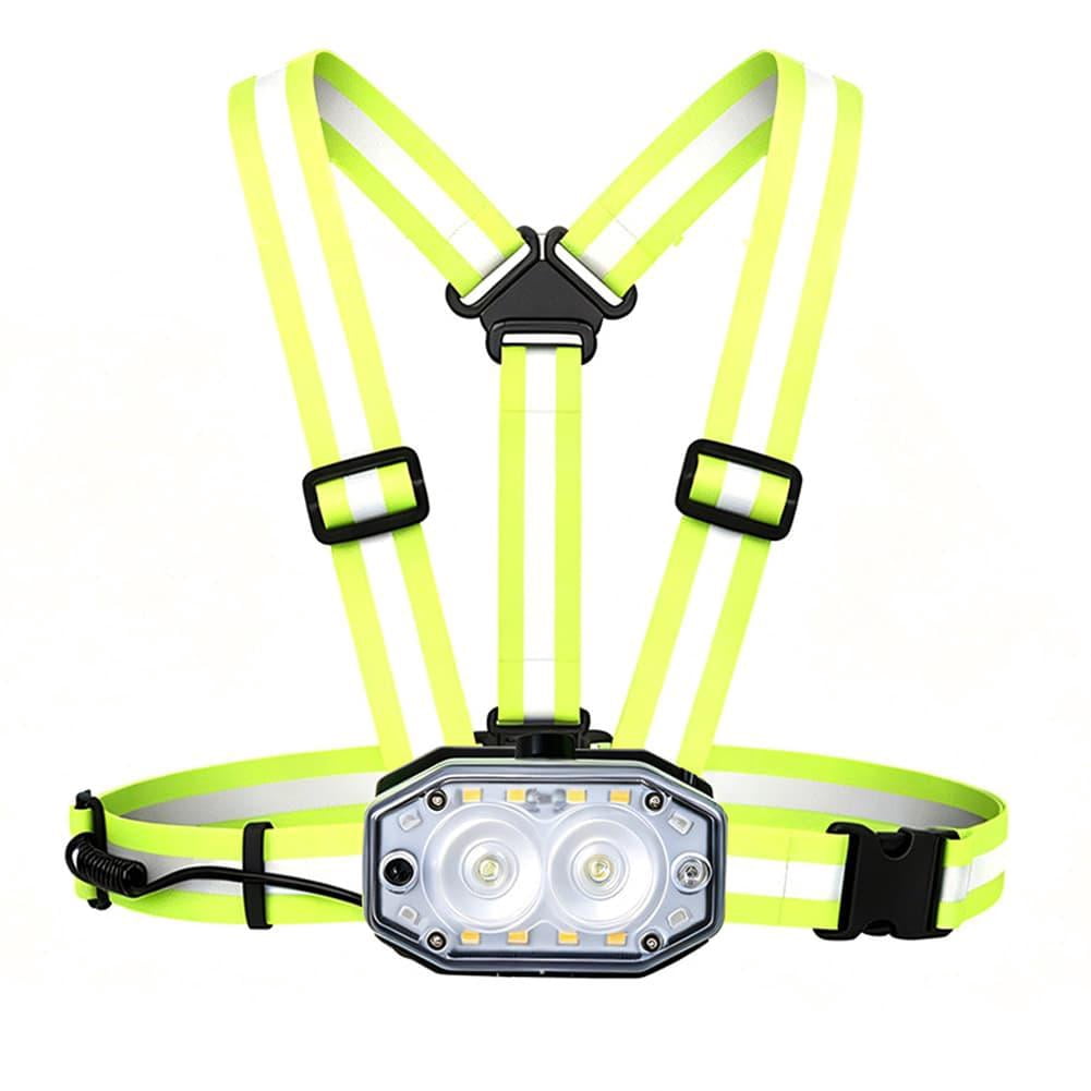 Running Lights for Runners Reflective Vest Night Running Gear LED Safety Lights for Outdoor Jogging Cycling Hiking