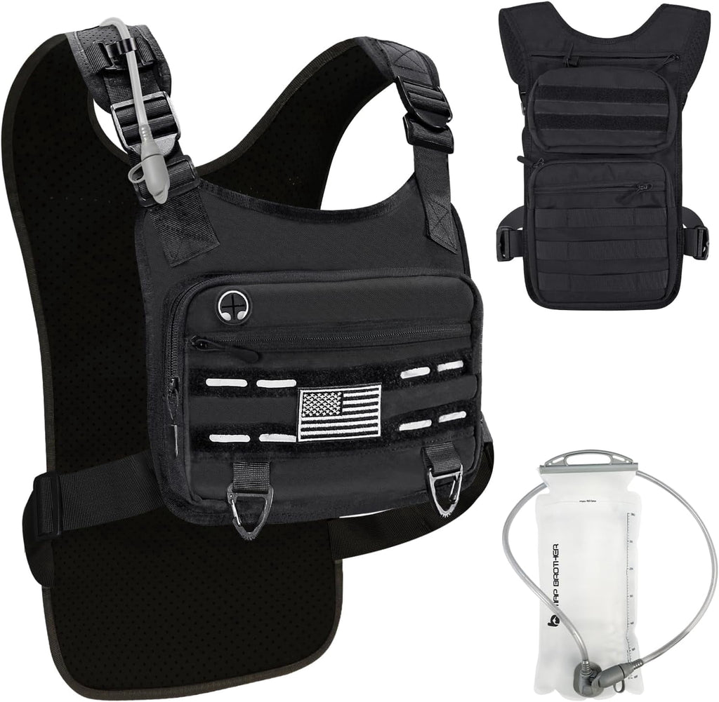Running Vest for Women Men with 500ml/1.5L Water Bottle, Adjustable Hydration Vest with Water Bladder |Reflective |Lightweight |Muti-Pockets |Breathable for Running Accessories for Hiking