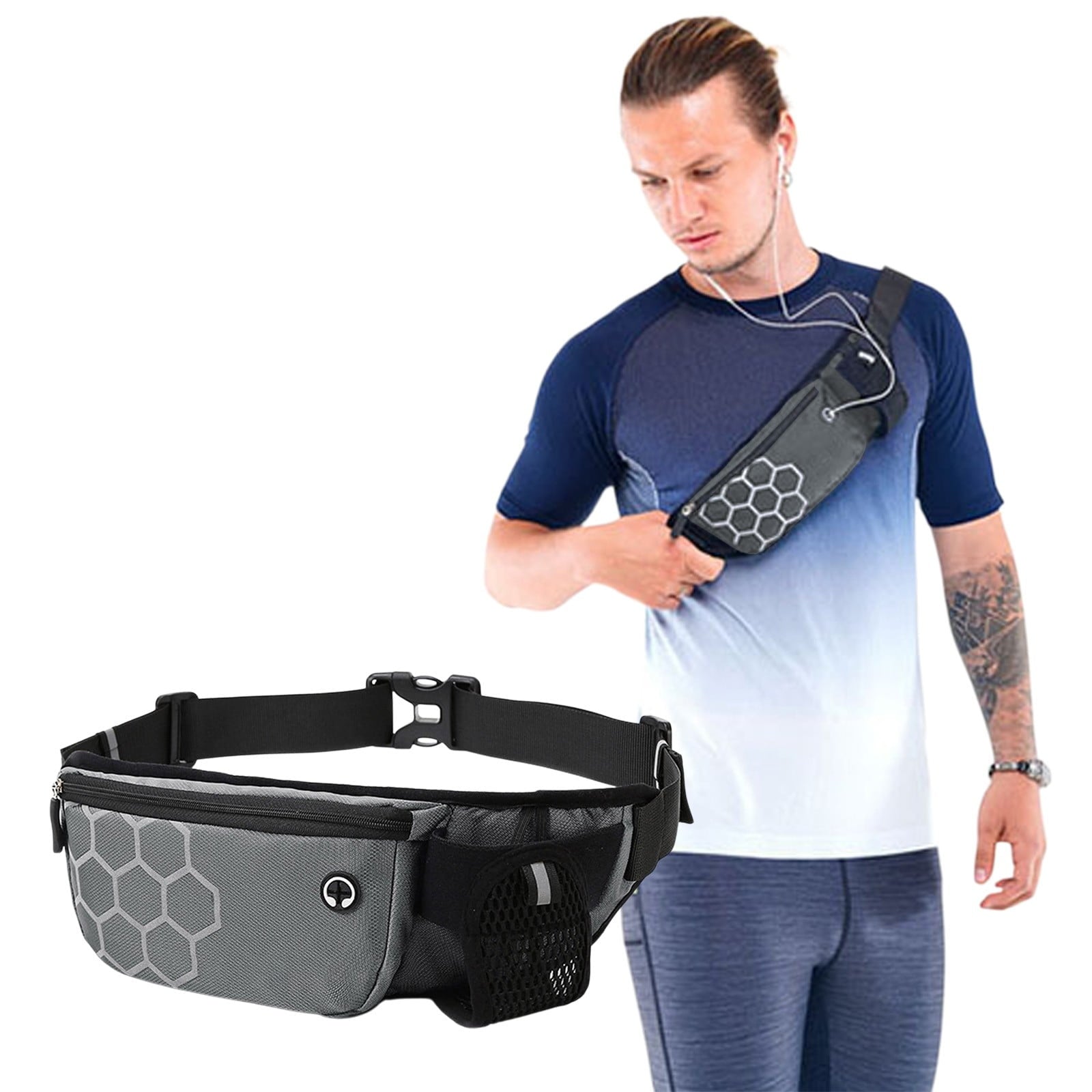 Running Waist Pack Hydration Belt Phone Holder, Lightweight Waterproof Secure Storage Marathon Gear, for Running Jogging Hiking Fitness Outdoor Training