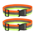 Uxcell Reflective Safety Belt, Adjustable High Visibility Glow Belt Outdoor Running Gear Accessories Fit For (Running/Walking/Cycling), 43.3 x 1.6" & 2 Pcs & Yellow Orange
