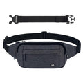WATERFLY Unisex Lightweight Running Hiking Jogging Nylon Fanny Pack Waist Bag-Dark Blue