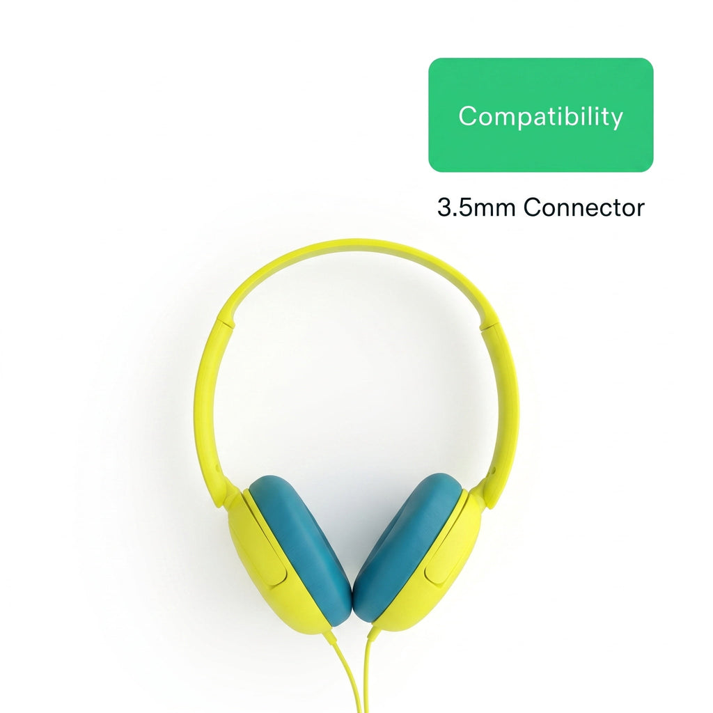 onn On-Ear Headphones with 3.5 mm Connector, Pink