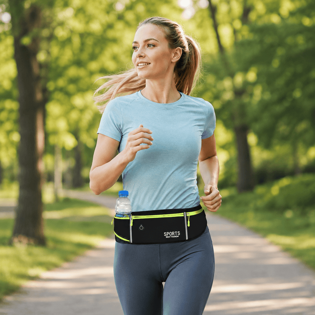 Entchin Slim Running Belt for Women Men, Runners Fanny Pack Phone Holder, Running Waist Bag for Workout