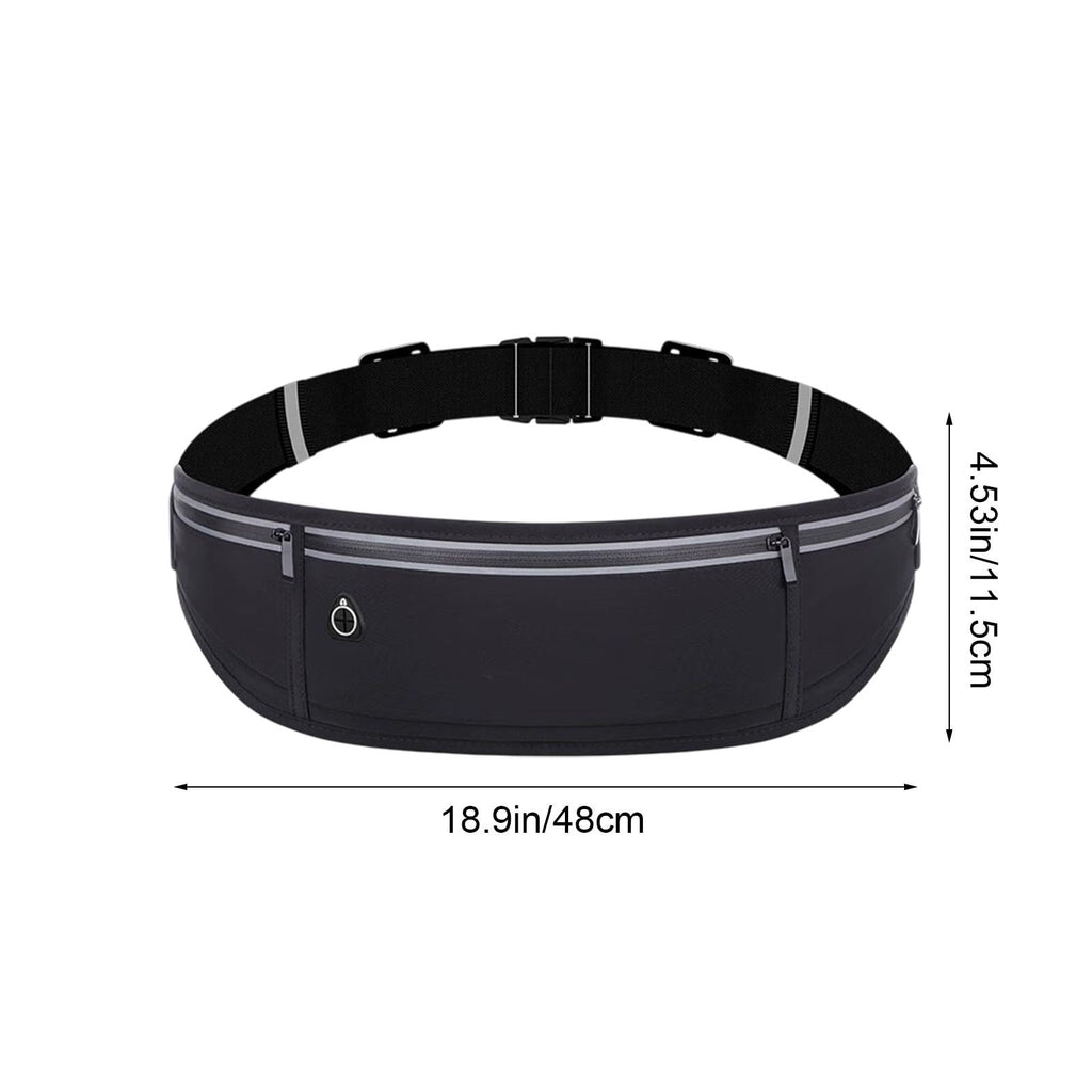 YFGEFTR Slim Running Belt, Workout Fanny Pack for Men Women, Runner Belt for Running Walking Cycling Camping Gym, Running Gear Accessories