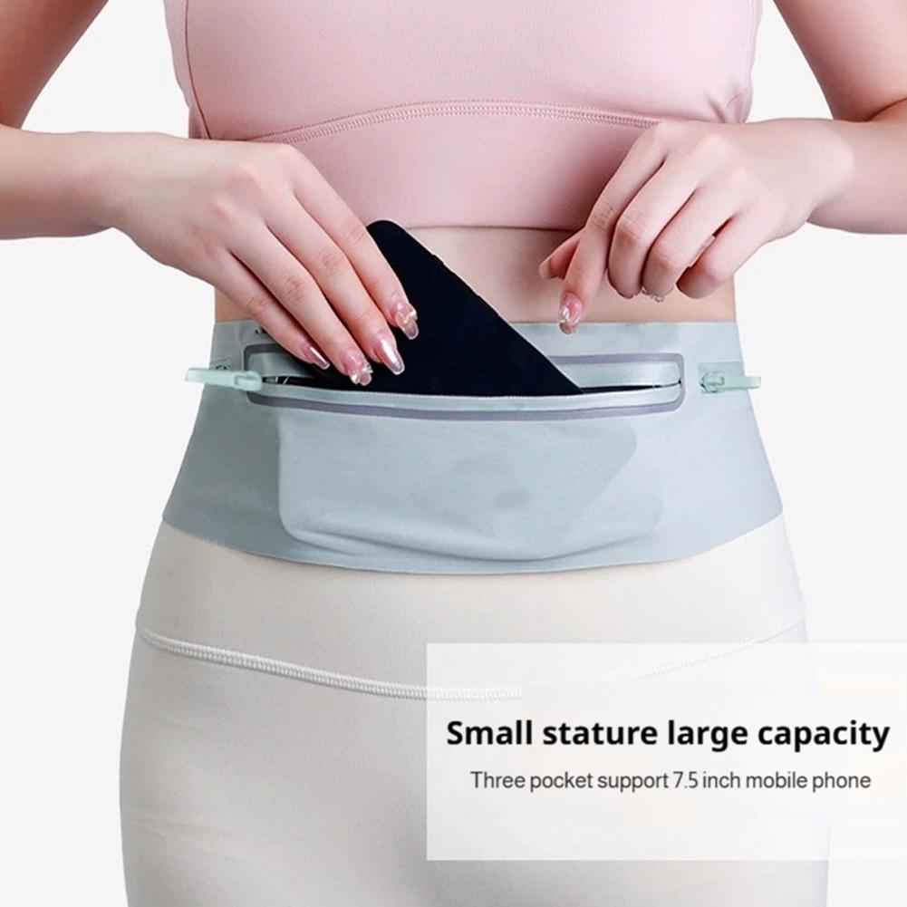 Slim Running Belt Waist Bag SOLA 4 Colors BlackGreyBluePink