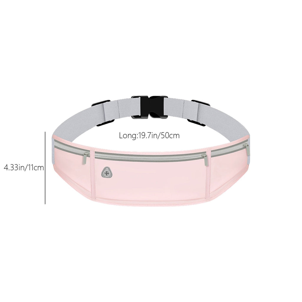 Harlier Slim Running Belt for Women Men-Runners, Phone Holder Fanny Pack, Adjustable Bounce Free Waist Pouch bag for Workout, Money Belt, Run Gear Accessories - Black