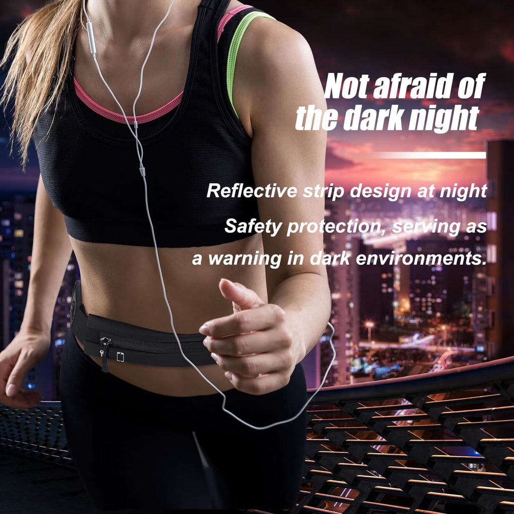Slim Running Belt Fanny Pack Running Phone Holder Runners Pouch Waist Pack for Workout Money Belt Running Gift Gear Accessories for Women Men Walking Hiking Cycling