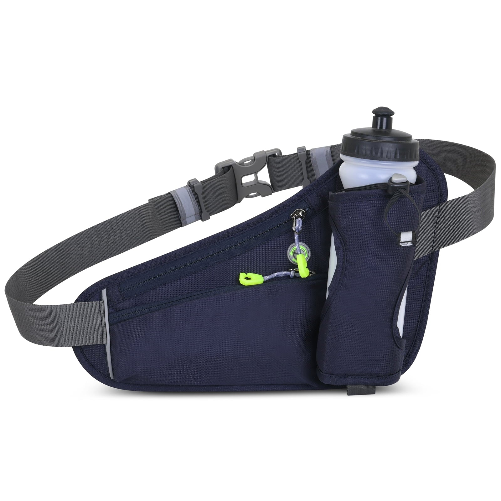 Anself Sports Hydration Belt Bag Running Belt Waist Pack Bum Bag with Water Bottle Holder for Men Women Running Cycling Hiking Wal