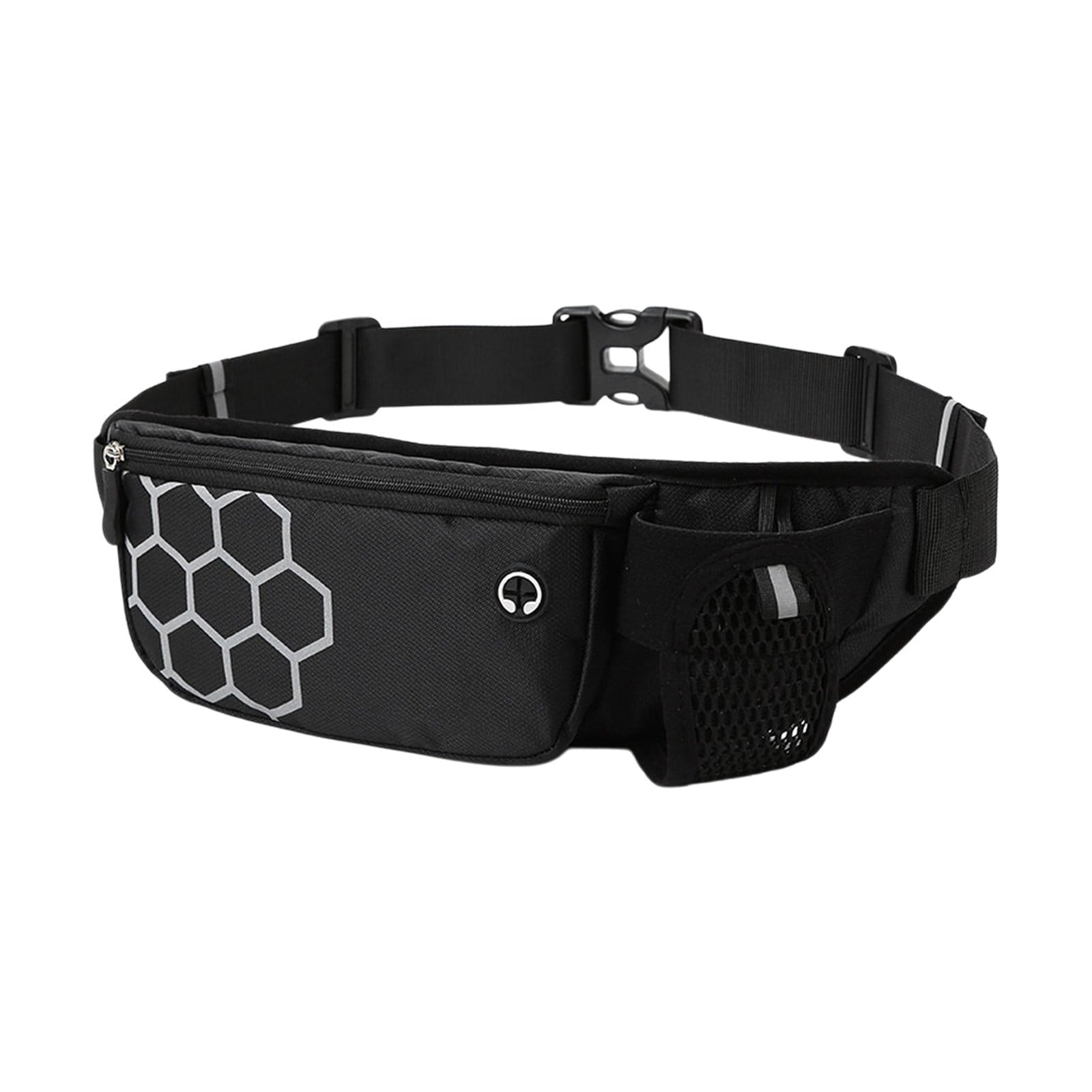 Running Belt for Women & Men with Water Bottle Holder,Waterproof Running Waist Packs,Multi Functional Running Gear Accessories,Suitable for Marathons and Outdoor Running(Black)