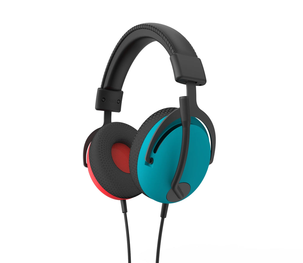 onn Wired Gaming Headset Compatible with Nintendo Switch/Switch OLED/Switch Lite, Multicolor