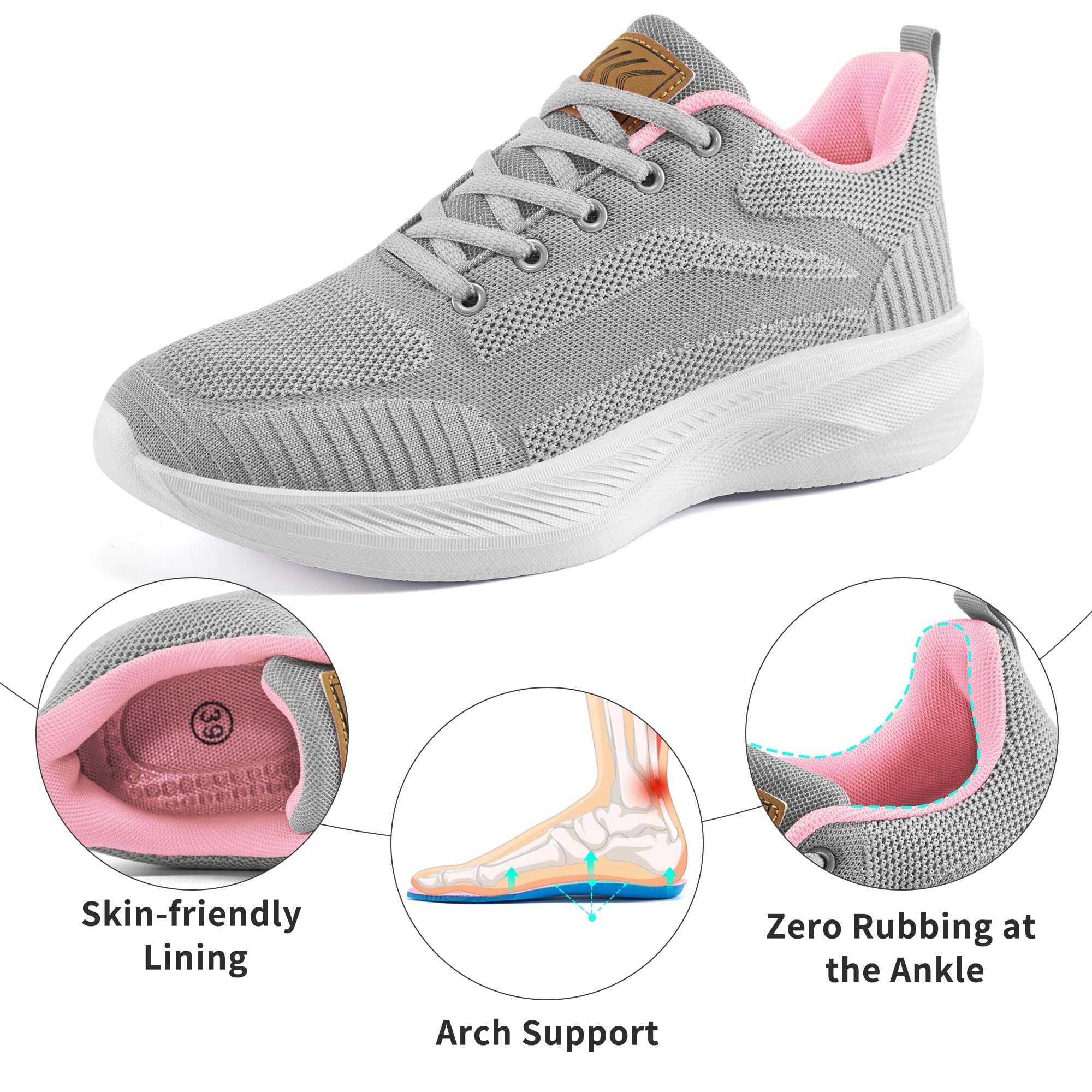 Ablanczoom Womens Sneakers Shoes: Comfortable Woman Running Shoes Lightweight Athletic Tennis Shoe