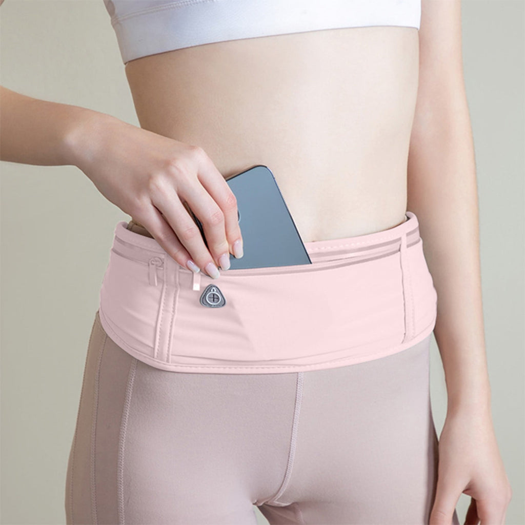 Cinvoph Running Belt Waist Pack Bag, Workout Gym Fitness Fanny Pack for Phone,Cell Phone Holder for Running,Jogging Pocket Belt for Women & Men,Running Accessories, Pink