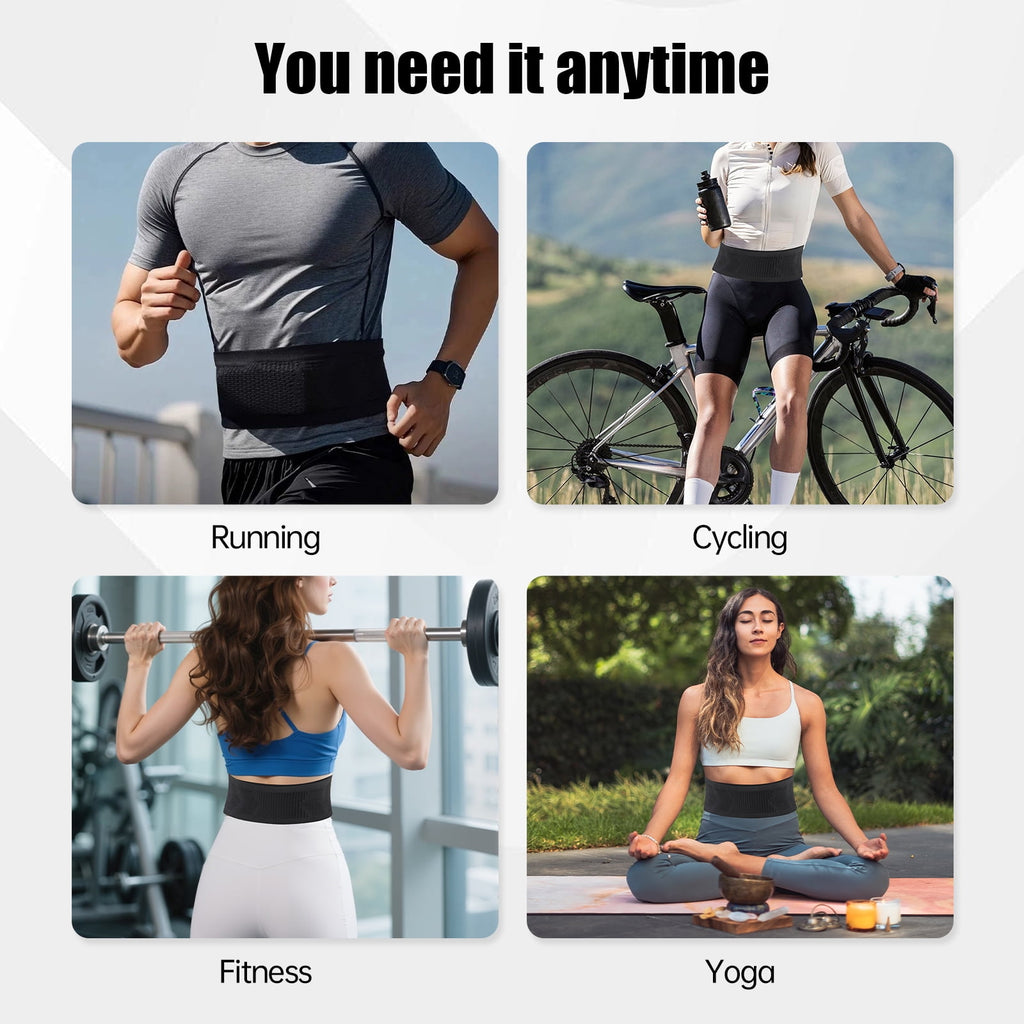 Running Belt for Women 360° Flip Belt - Nylon 3D Mesh Expandable Runners Belt for Gym Hiking