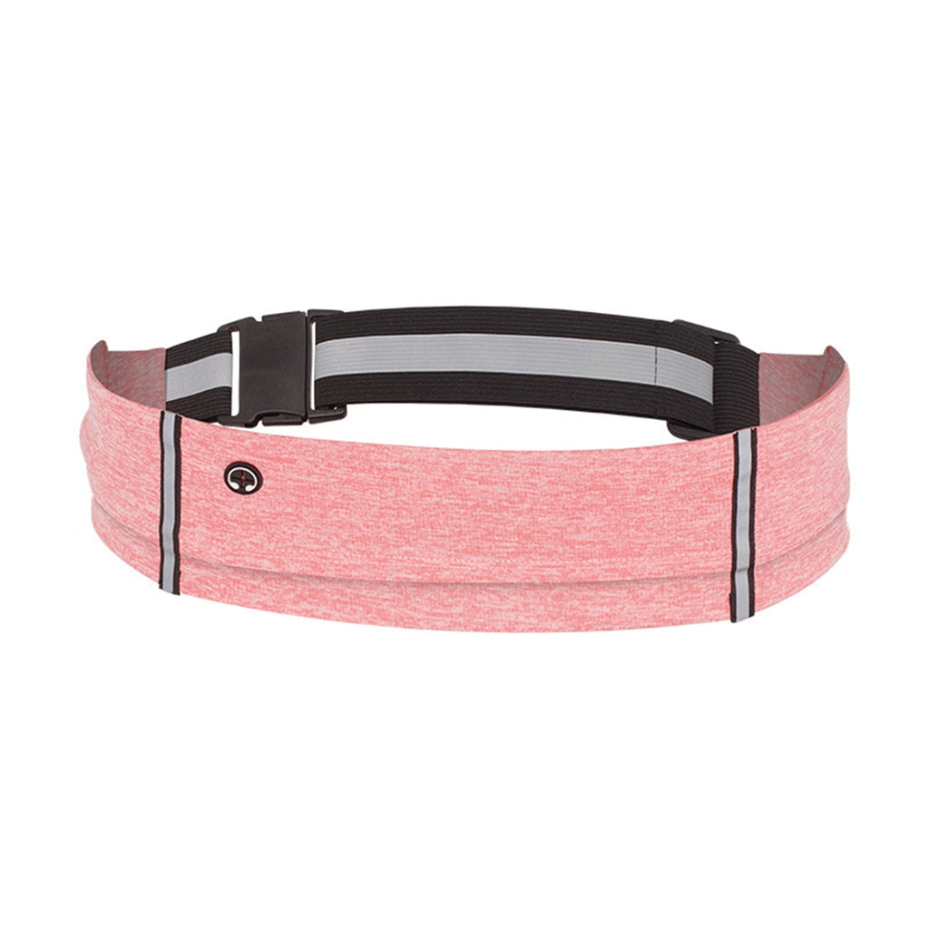 Reflective Running Belt Elastic Waist Pack Phone Holder Running Waist Bag With Headphone Hole for Walking Cycling Hiking