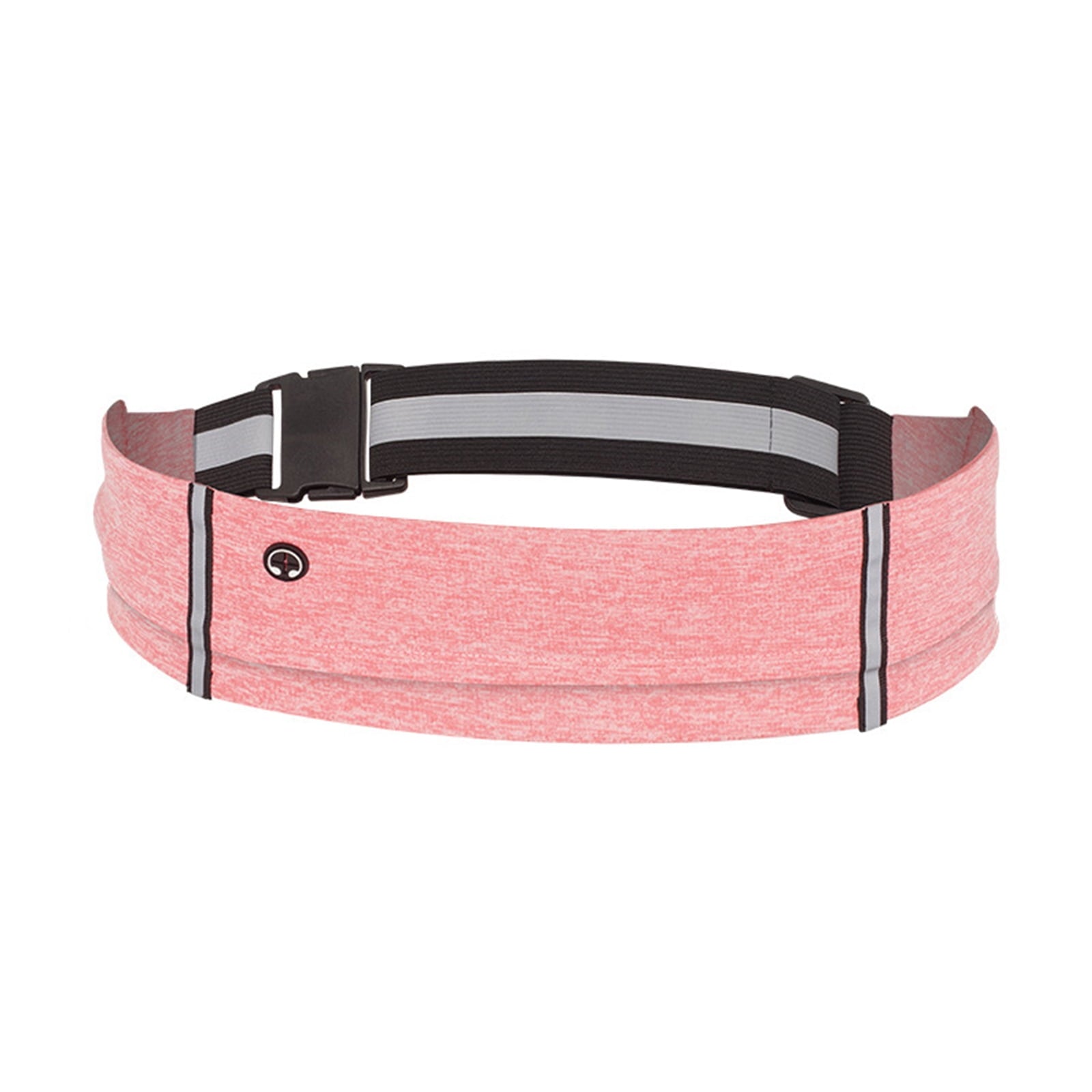 Reflective Running Belt Elastic Waist Pack Phone Holder Running Waist Bag With Headphone Hole for Walking Cycling Hiking