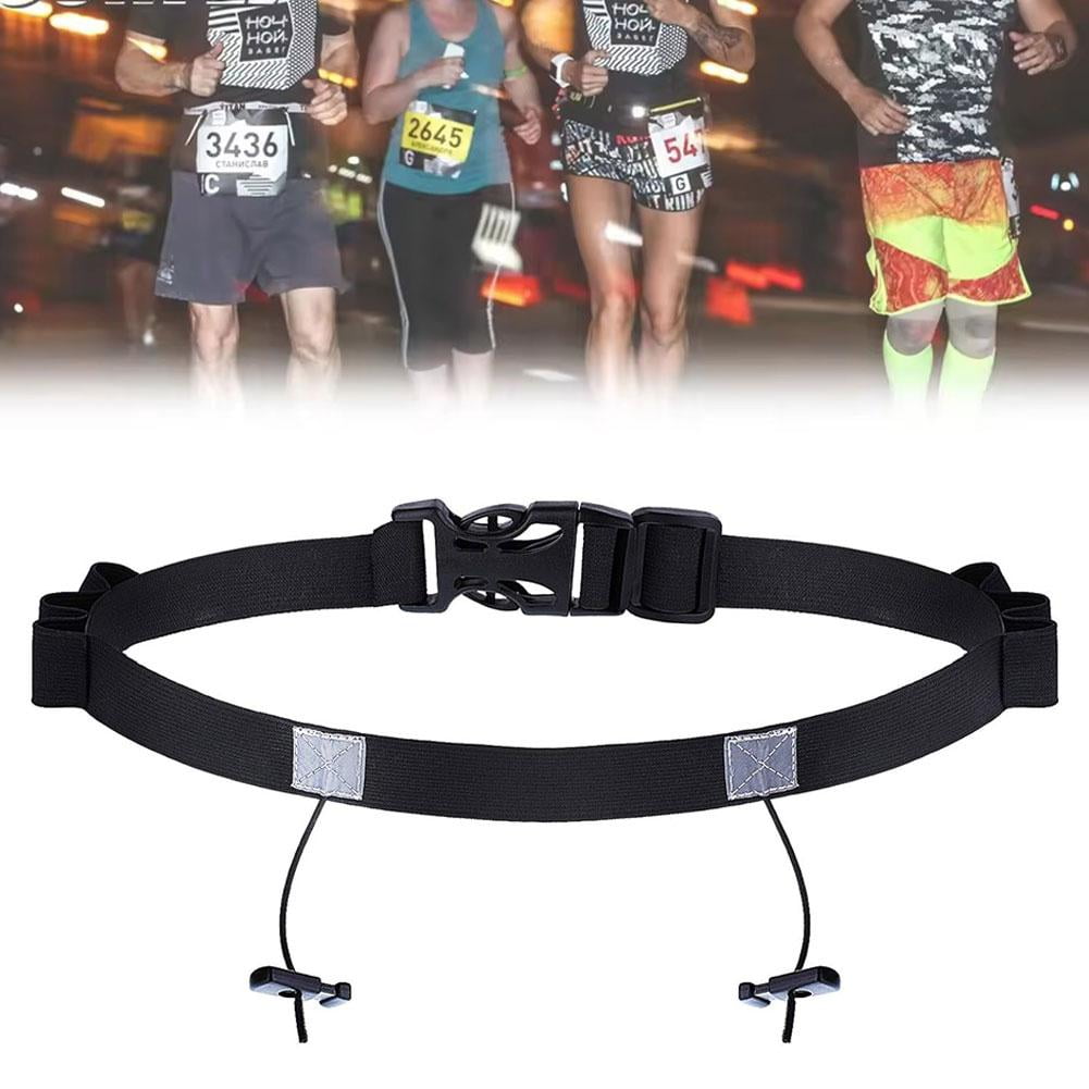 Race Number Bib Belt Cycling Adjustable Unisex Triathlon Running Bib Holder