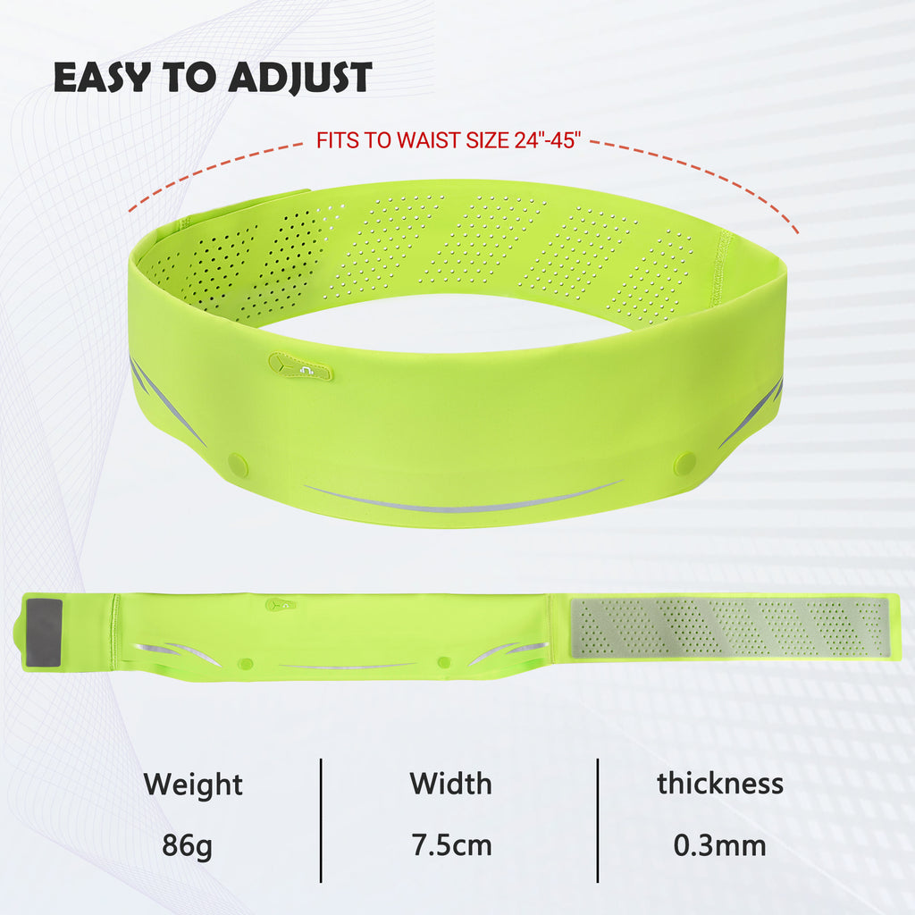 LUXMO Slim Running Belt for Men & Women, Adjustable Waist Pack for Phone