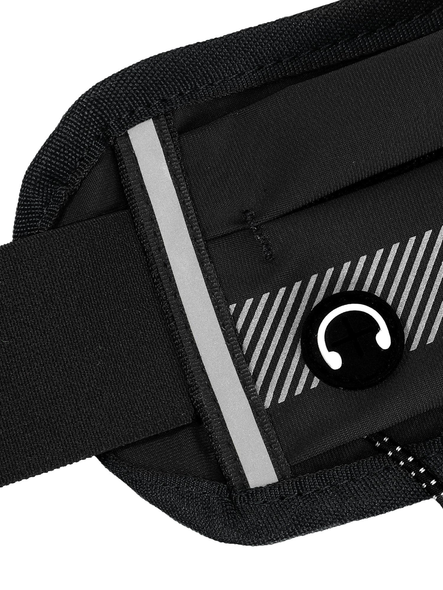 MIER Running Belt Slim Waist Pack with Bib Clips Adjustable Elastic Phone Holder for Fitness Marathon Daily Travel Black