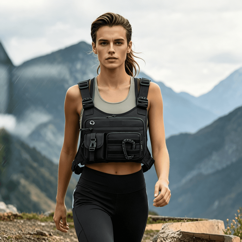 GASTROPOD 2026 New Chest Bag for Men, Running Pack Vest for Workouts, Water Resistant Sports Chest Pack for Running for Hiking, Cycling, Gym, Travel