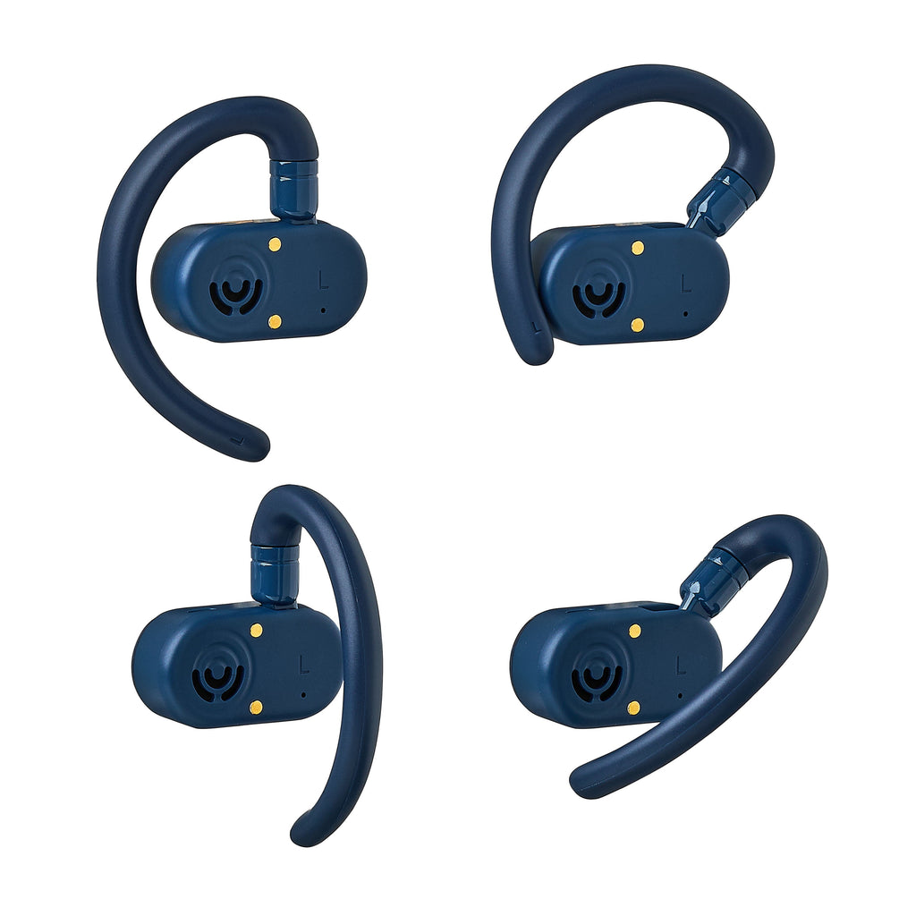 onn Open-Ear Wireless Earphones with Noise Canceling Microphones, Blue