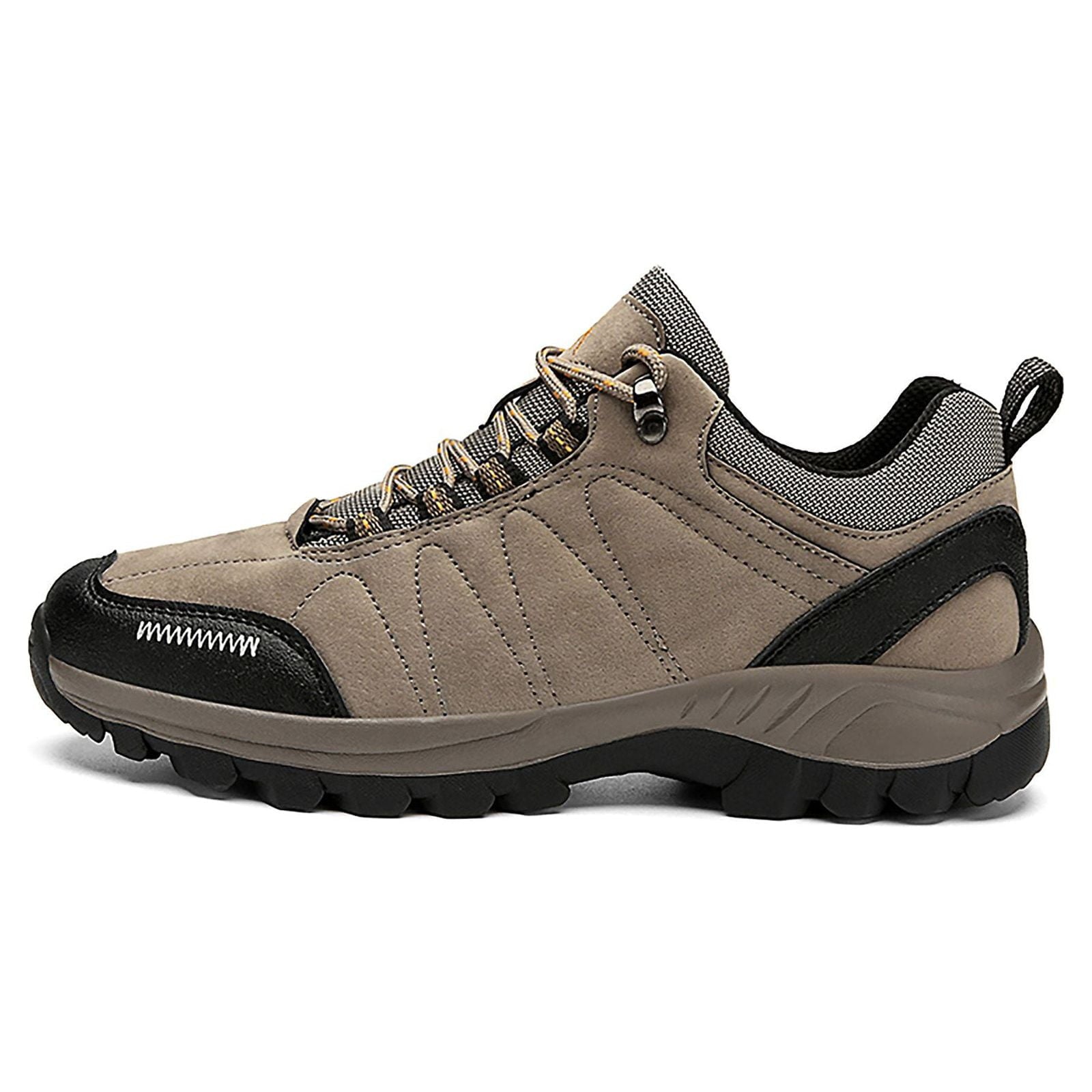 HOBIBEAR Mens Sneakers Leather Running Shoes Trainers Sneaker Casual Hiking Shoes