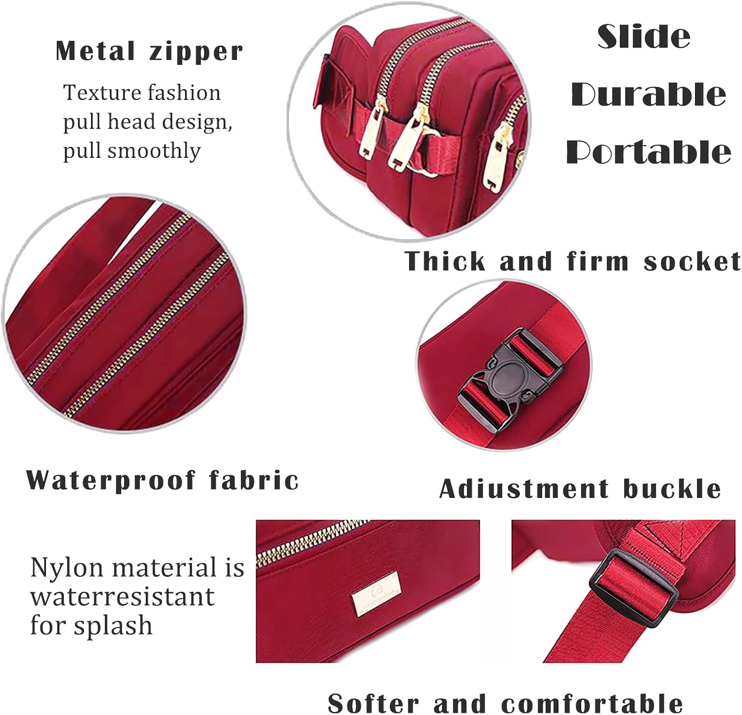 Extra Large Fashion Fanny Pack for Men Women, Waist Bag for Waterproof Hiking Running Biking Gym Outdoor Sports Travel Belt Bag