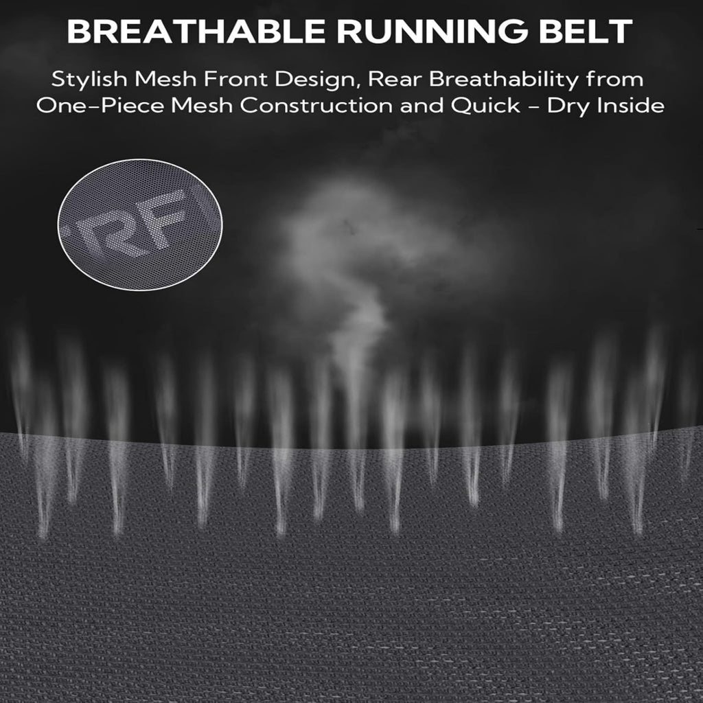 WATERFLY Unisex Adjustable Sports Jogging Fitness Nylon Running Waist Belt Band,Black