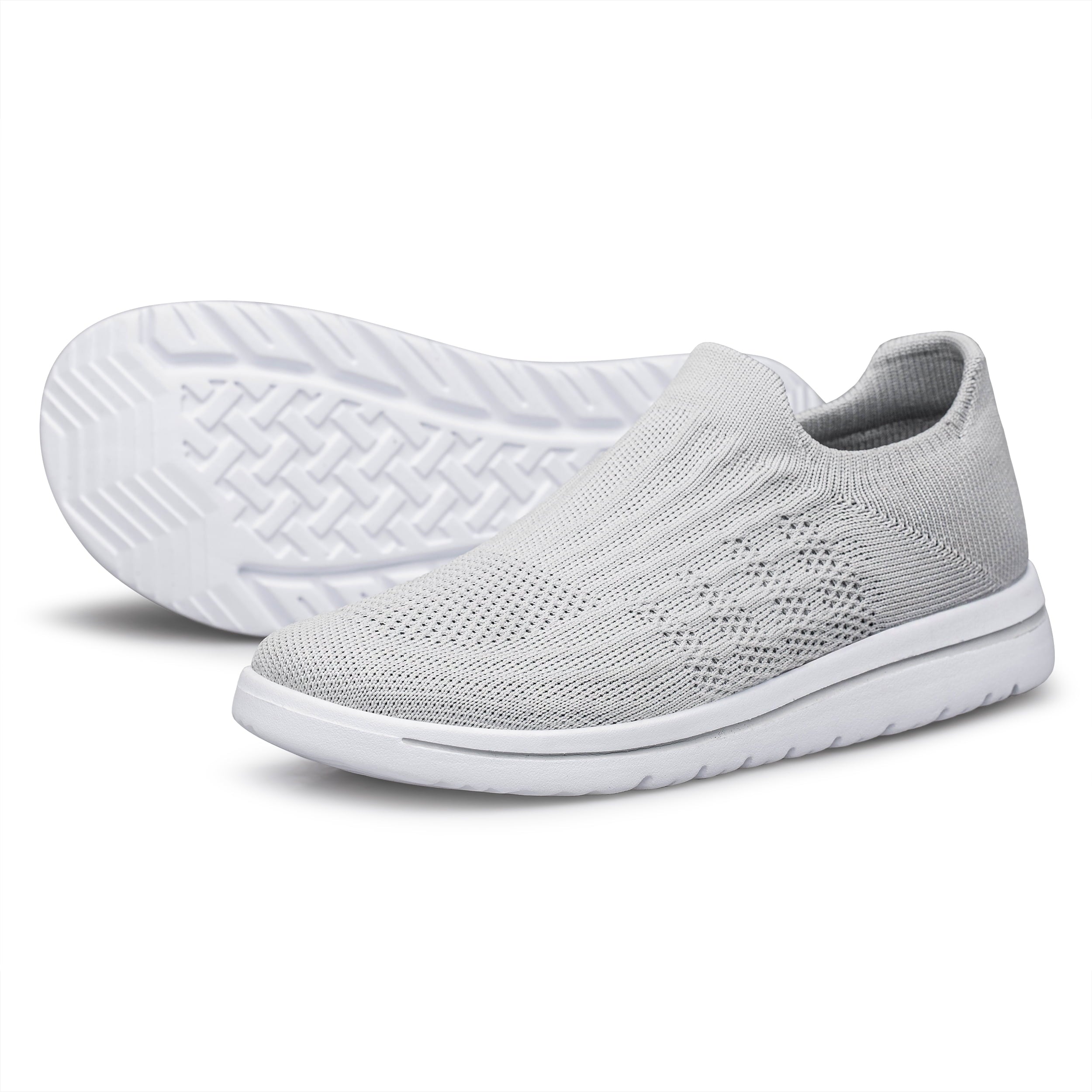 Unisex Sock Walking Shoes Wide Toe Box Slip-on Mens Running Shoe Womens Lightweight Casual Fashion Sneakers Black 8Women/6Men