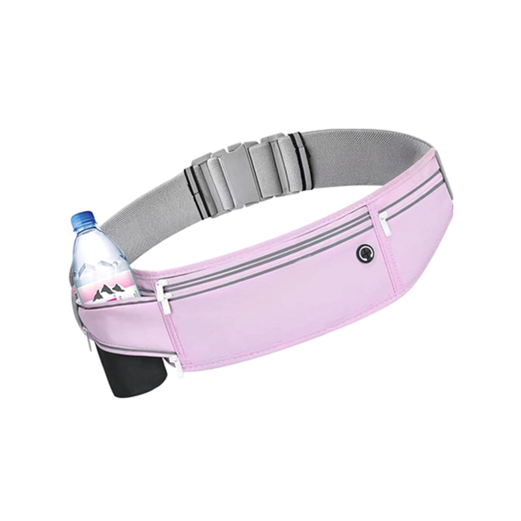 Running Belt Waist Pack With Water Bottle Holder Slim Adjustable Fanny Pack Reflective Strip Phone Holder For Hiking Workouts Outdoor Sports Accessories