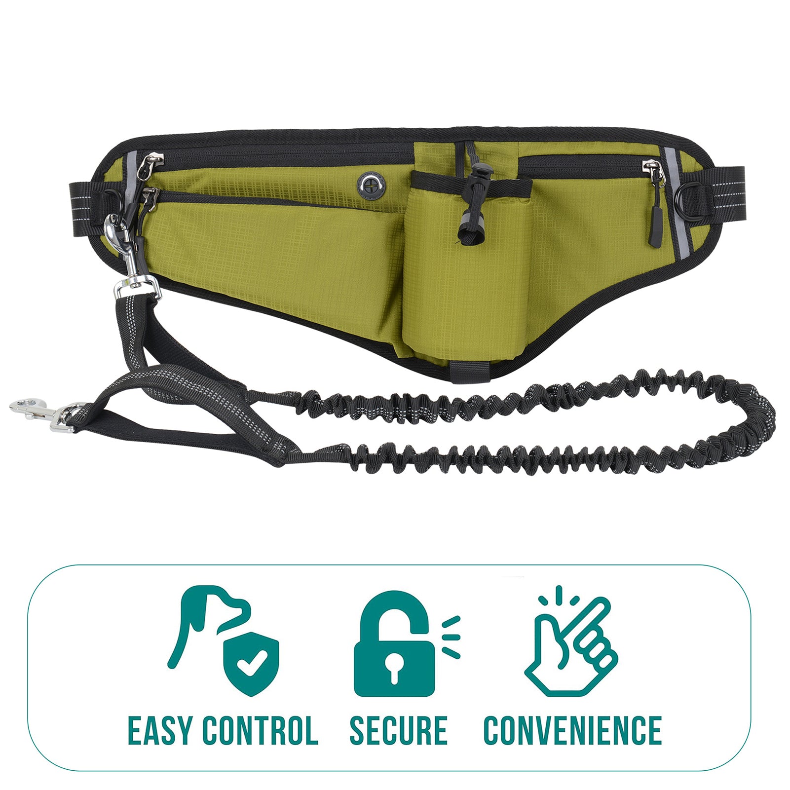 NFTIGB Running Belt Waist Pack Adjustable Hydration Bag with Water Bottle Holder for Runners Men Women, Black (10.63 inches / 27 cm)