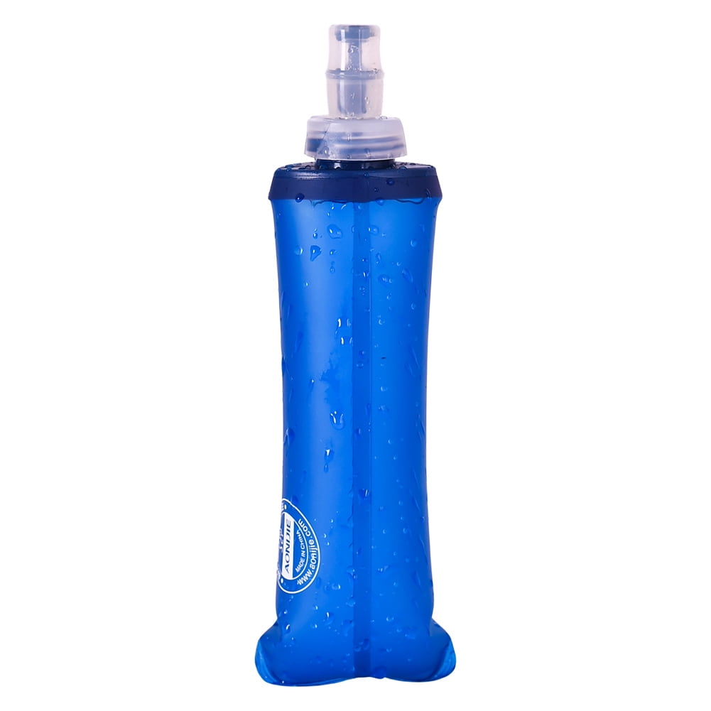 AONIJIE TPU Soft Flask Water Bottle Collapsible for Running, BPA Free, Wide Opening, 250ml/8.45oz